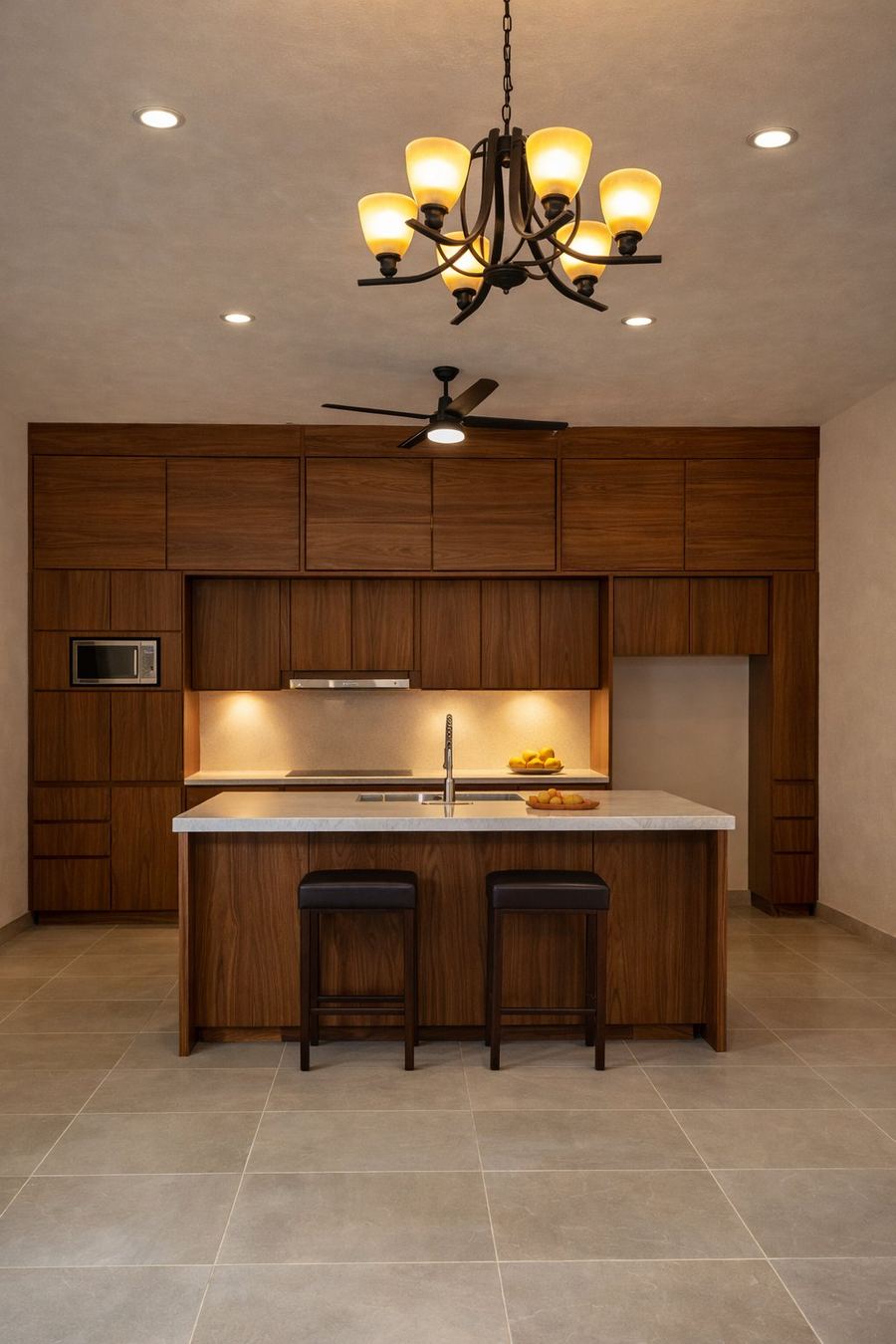 Cocina con vista a la sierra